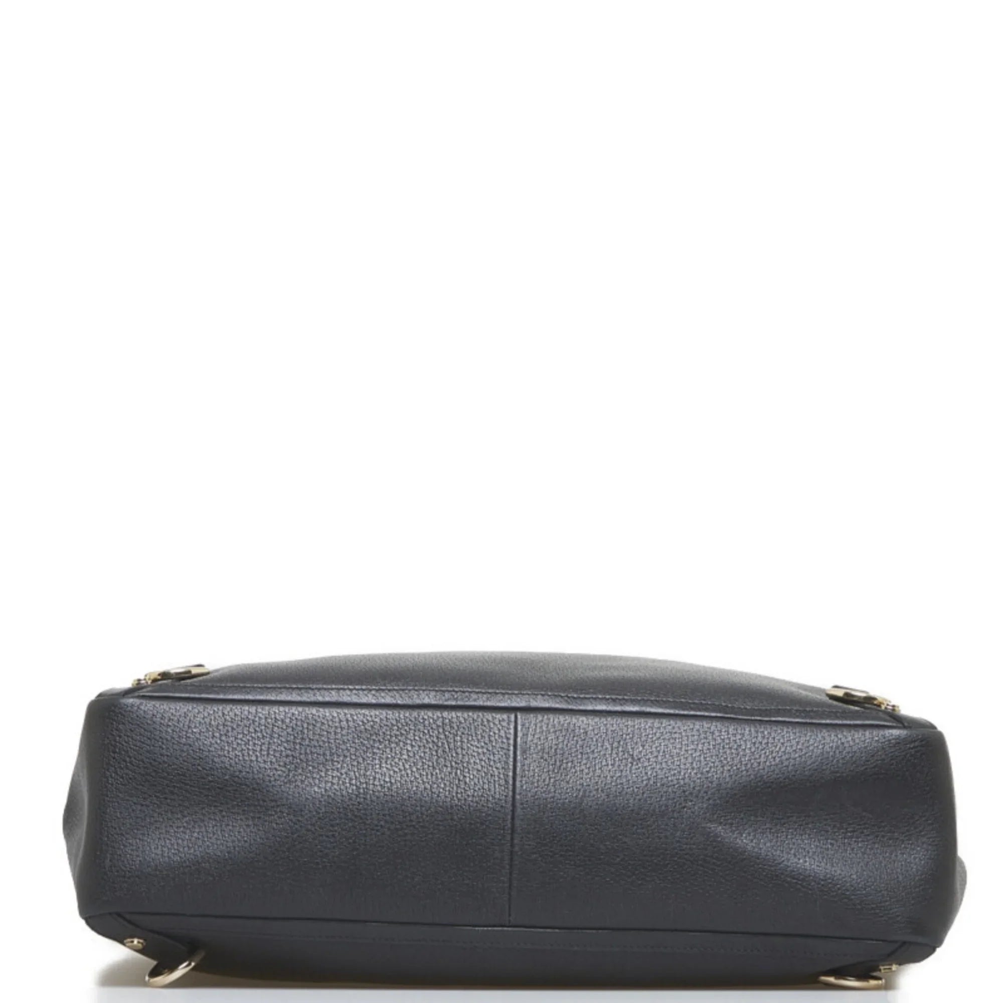 Pre-Owned Gucci handbag tote bag 141472 black leather ladies GUCCI (Fair)