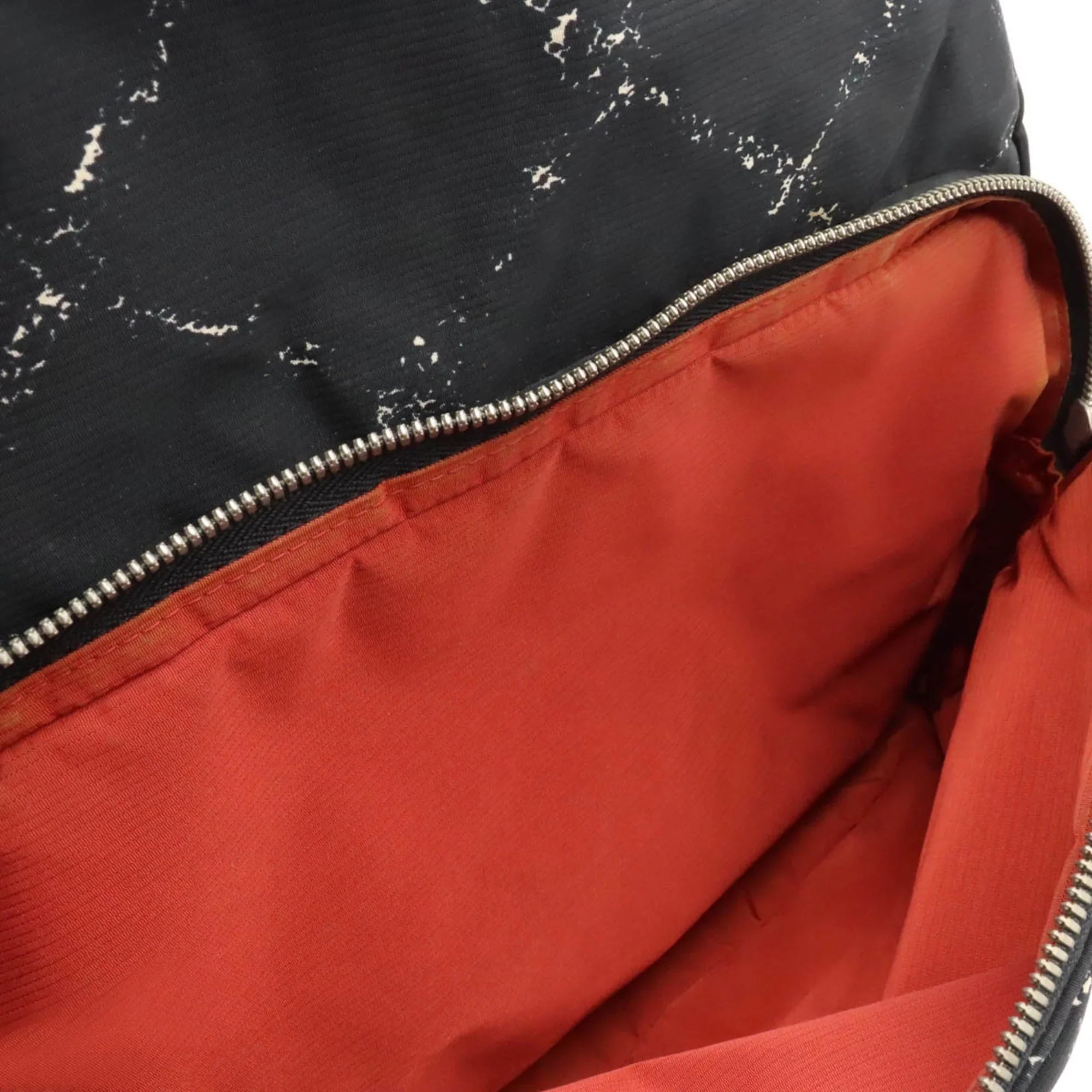 Pre-Owned CHANEL Chanel Old Travel Line Rucksack Backpack Daypack Nylon Jacquard Black (Good)