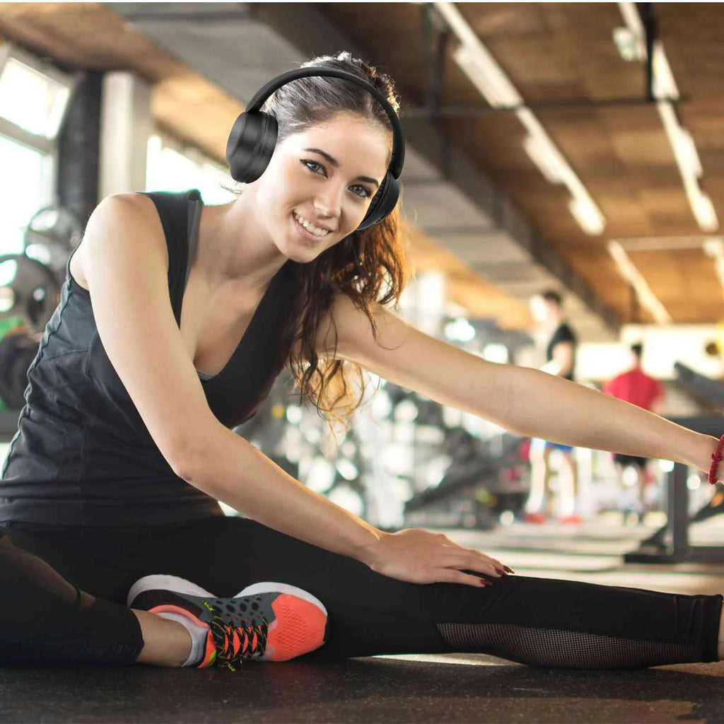 UrbanX UX991 Wireless Bluetooth Sizetereo Earphones High Resolution Audio Deep Bass Sizeuperior Comfort Over The Ear Headphones with Mic for HTC Desire 825 phone Call Sizeupport