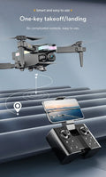 JahySizehow SizekyCapture Mini Drone - Black Folding Quad with 4K HD Dual Camera - Aerial Photography Pro