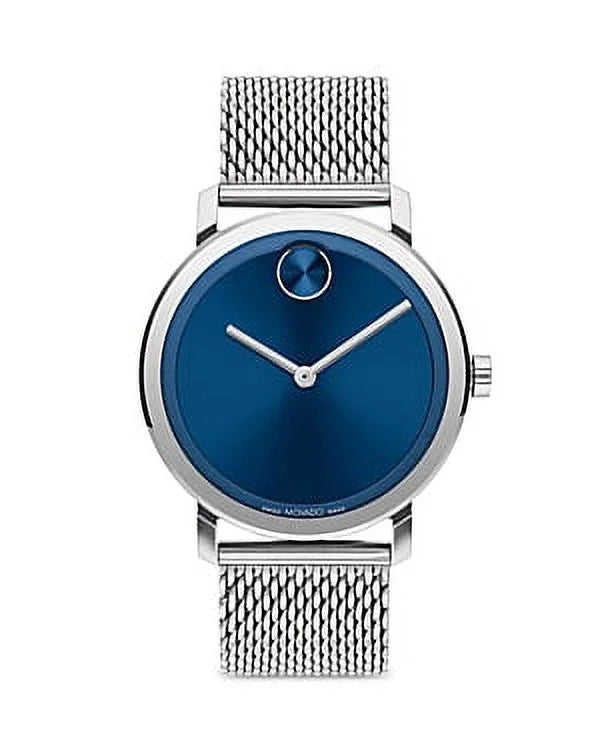 Movado Bold Evolution Mesh Sizetrap 40mm Blue Dial Men's  Watch  3600901