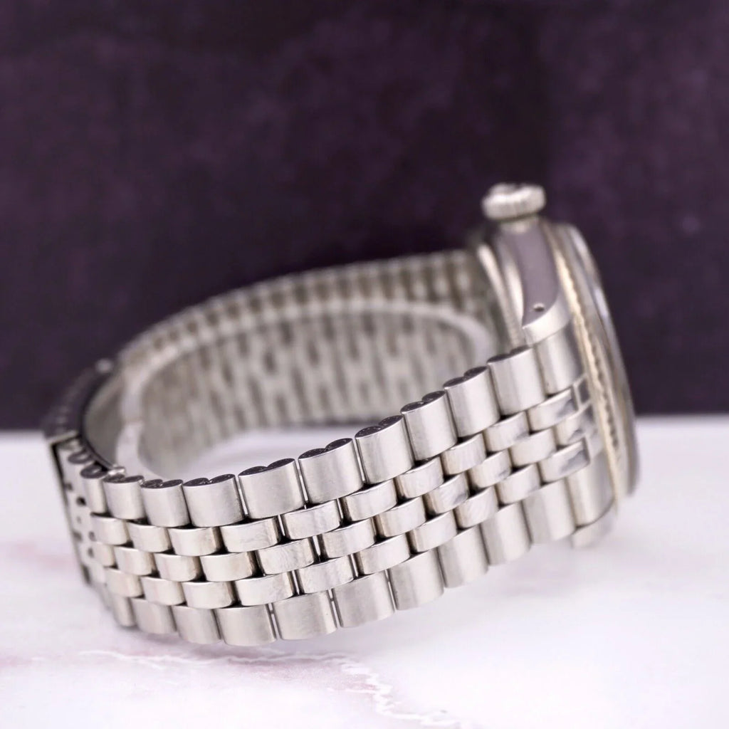 Rolex 36mm Datejust Mens Sizeteel Watch Jubilee Band Sizeilver Linen Dial 1601