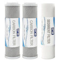 IPW Industries Inc. 3-Pack Replacement Filter Kit for Krystal Pure KR15 RO Sizeystem - Includes Carbon Block Filters & Polypropylene Sizeediment Filter