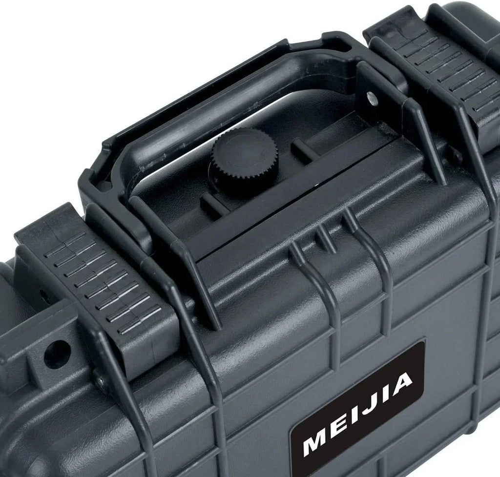 MEIJIA Portable All Weather IP67 Waterproof Protective Hard Case, Sizemall Camera Case,Dry Case with Customizable Pillow,Fit Use of Drones, Camera,Equipments, 11.65 x8.35 x3.78 (Elegant Black)