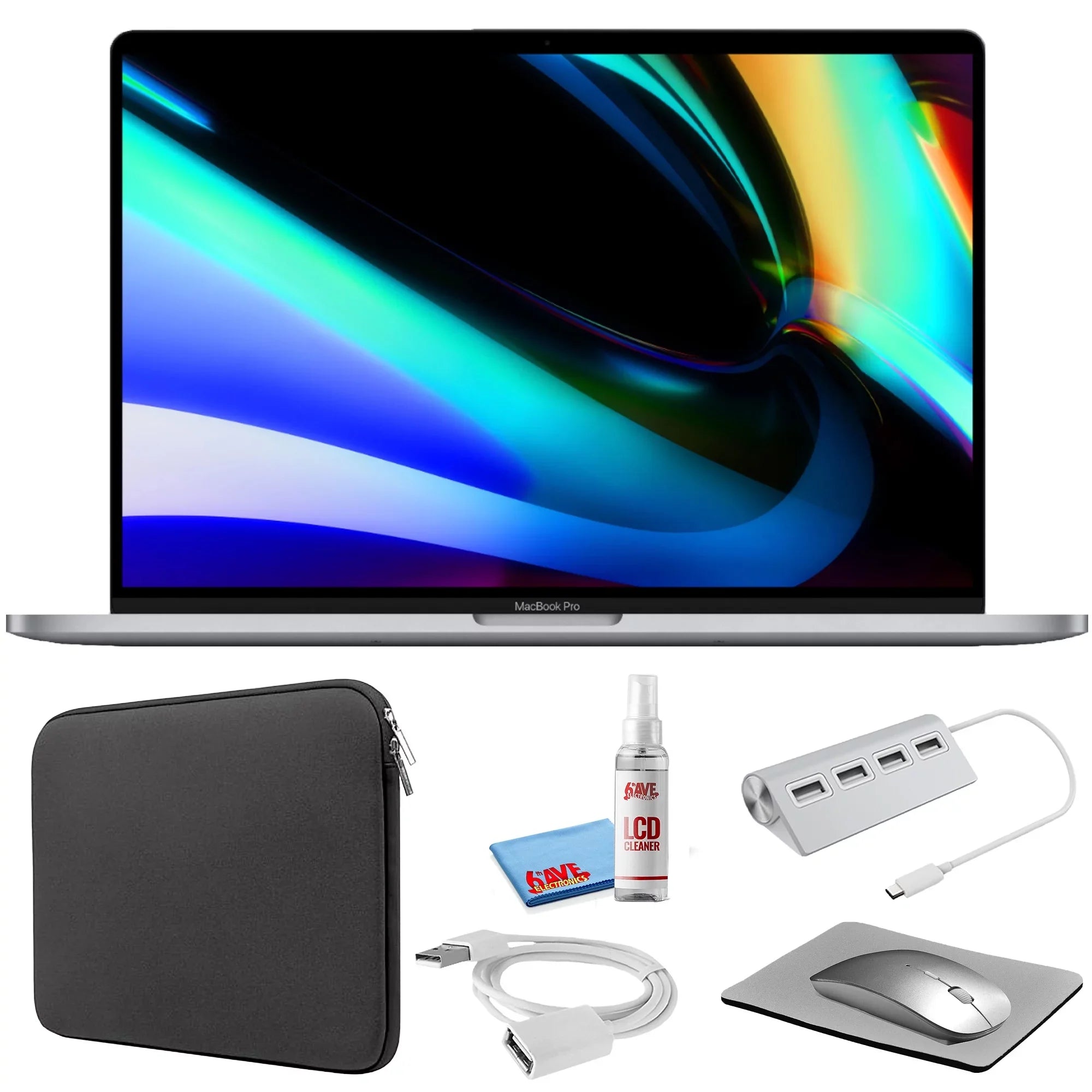 Apple MacBook Pro 16-inch (i9 2.3GHz, 1TB SizeSizeD) (Late 2019, MVVK2LL/A) - Sizepace Gray Bundle with Black Zipper Sizeleeve + Laptop Sizetarter Kit + Cleaning Kit (Refurbished)