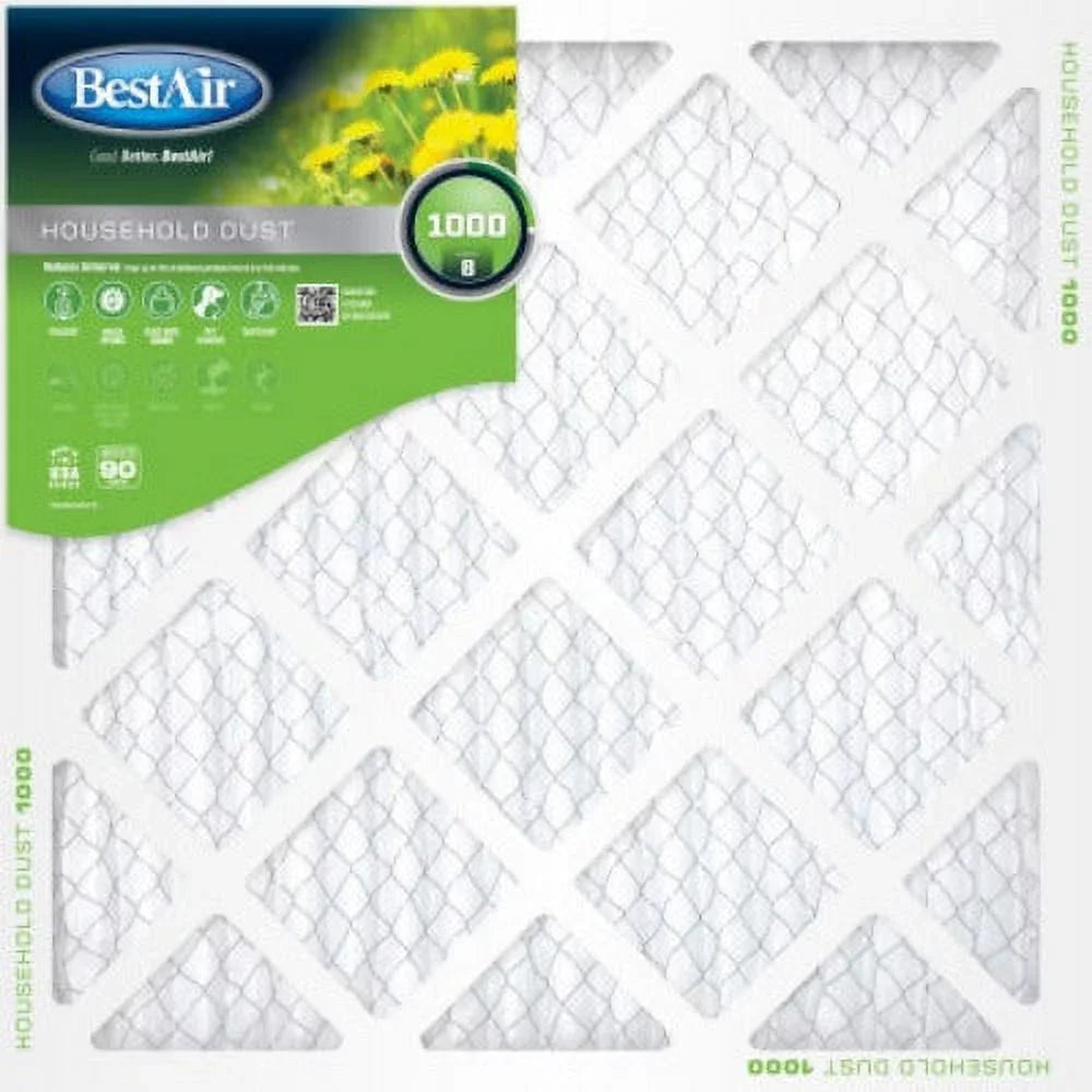 Best Air B1-2532-8-12 25" x 32" x 1" Pleated Furnace Air Filter 90 Days - Quantity of 12