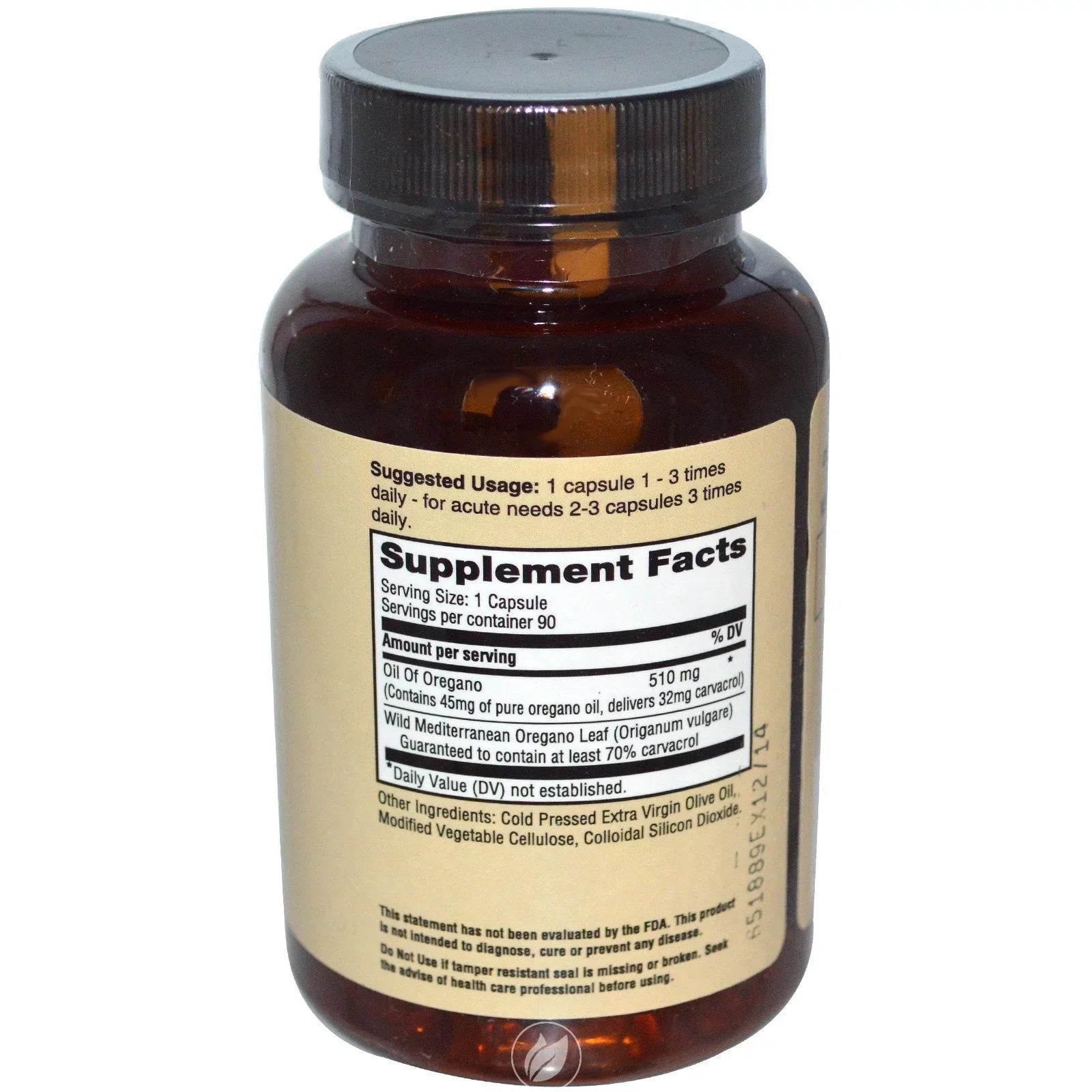 Wild Oregano Oil EA 1/90 CAP by California Natural, Pack of 2