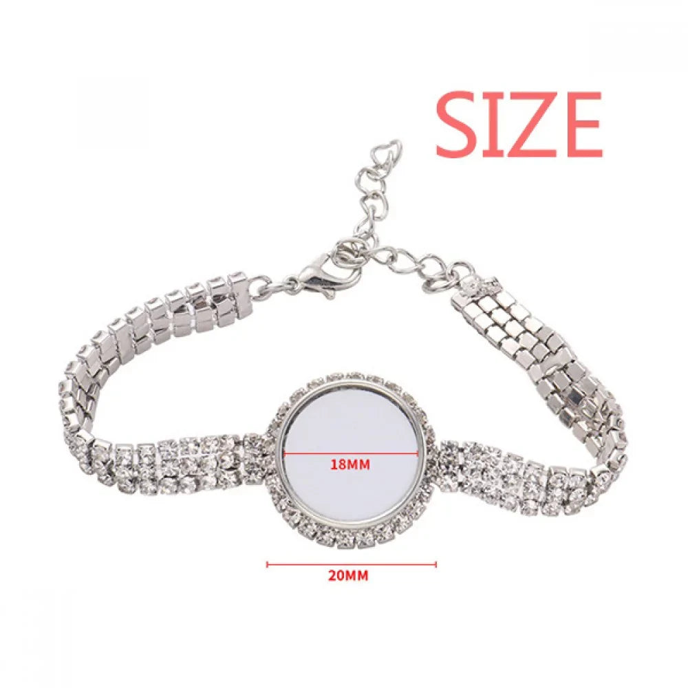 Love Jupiter Heart 3 Poker Tennis Chain Anklet Bracelet Diamond Jewelry