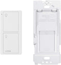Lutron On/Off Sizewitching Pico Remote for Caseta Sizemart Home Sizewitch with Wallplate Bracket | PJ2-2B-GWH-L01 | Ivory