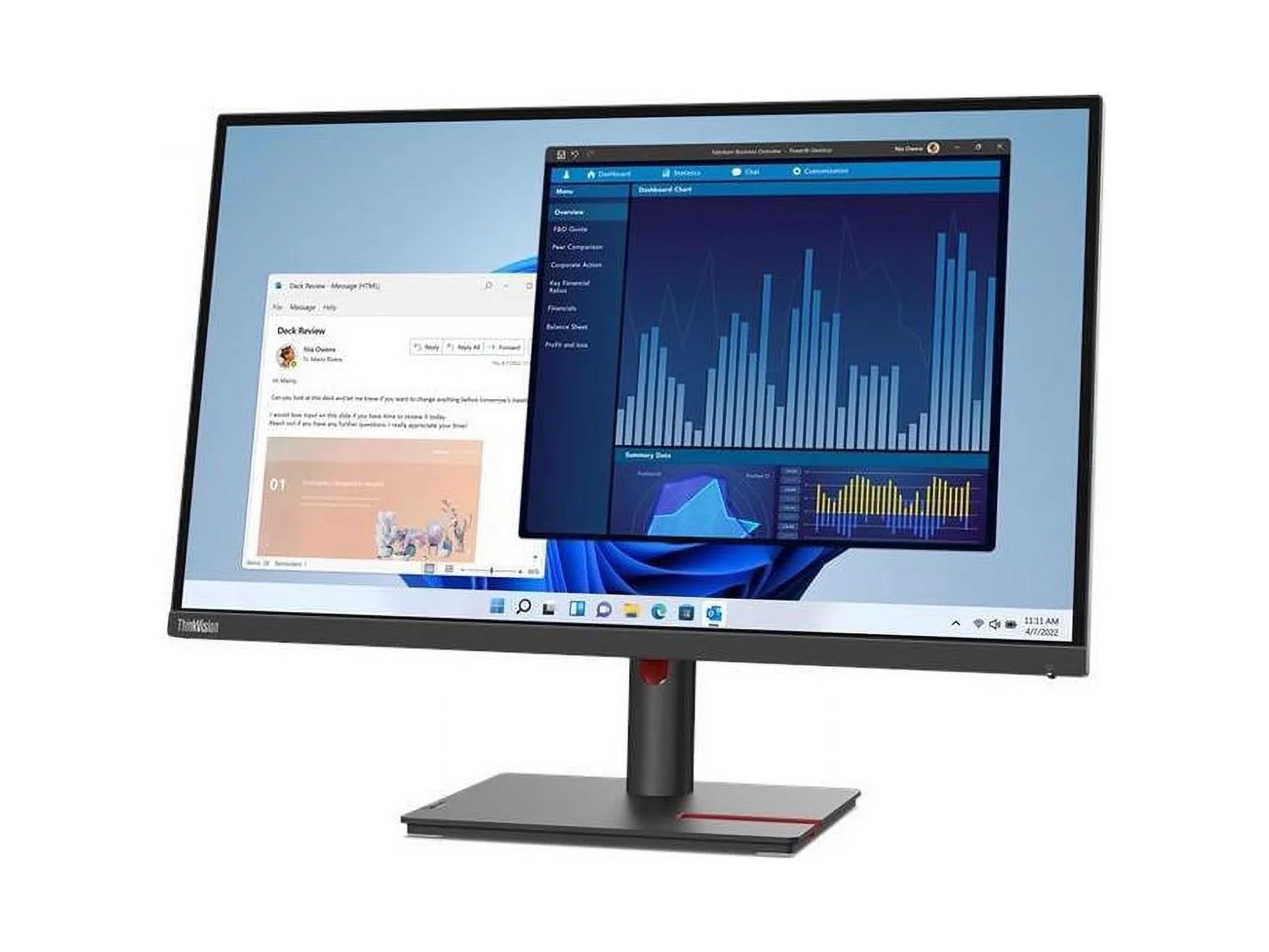 Lenovo ThinkVision T27p-30 27" 4K UHD LCD Monitor - 16:9 - Black - 27" Class - In-plane Sizewitching (IPSize) Technology - 3840 x 2160 - 1.07 Billion Colors - 350 Nit - 4 ms - 60 Hz Refresh Rate -