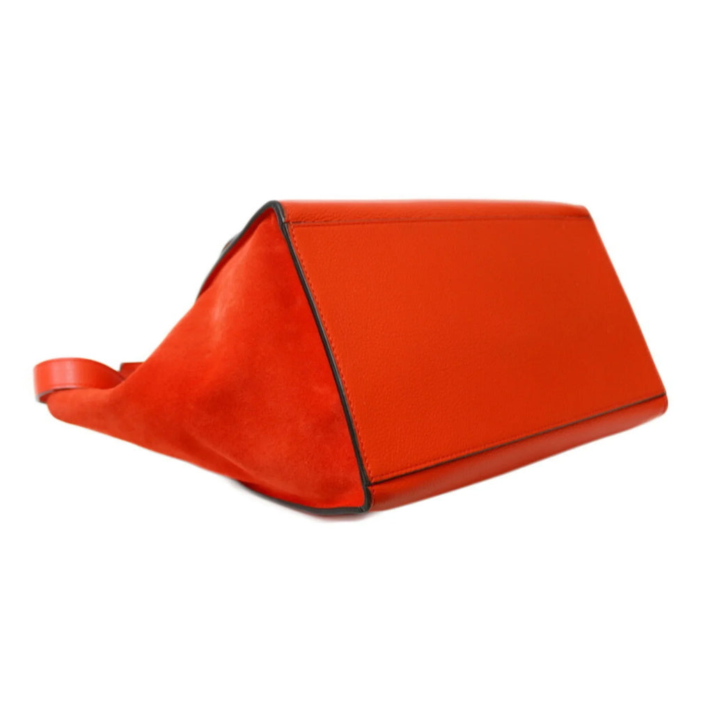 Pre-Owned Celine Trapeze Handbag Leather Orange Women's CELINE (Fair)