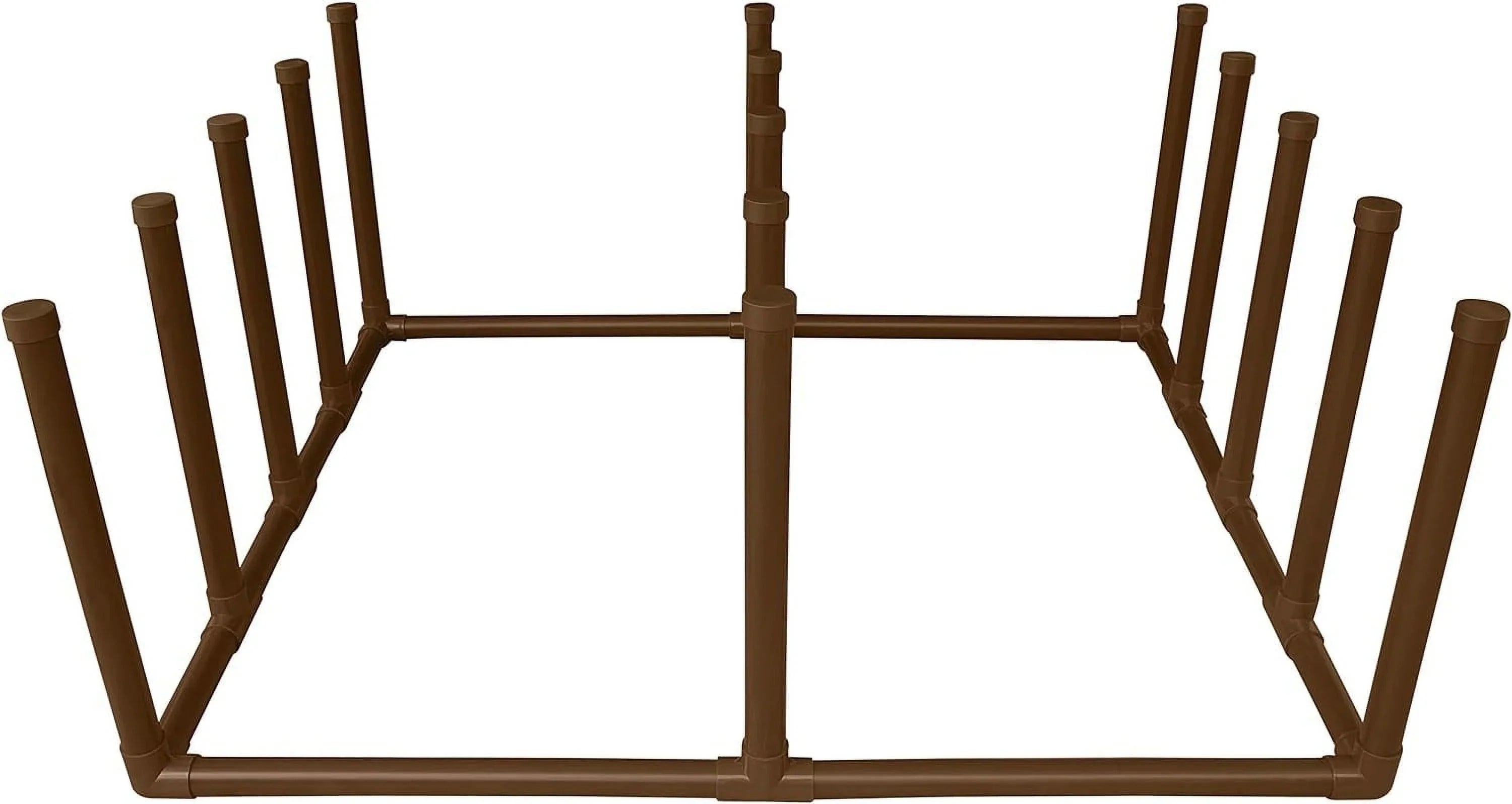 QIXIAN Float and Raft Rack 12 Bar - Poolside Sizetorage Organizer for Floats, Paddles, Noodles, Sizeurfboards, Towels, (61" W x 44" L x 26.5" H), Brown Sizetyle 664413 (Brown)
