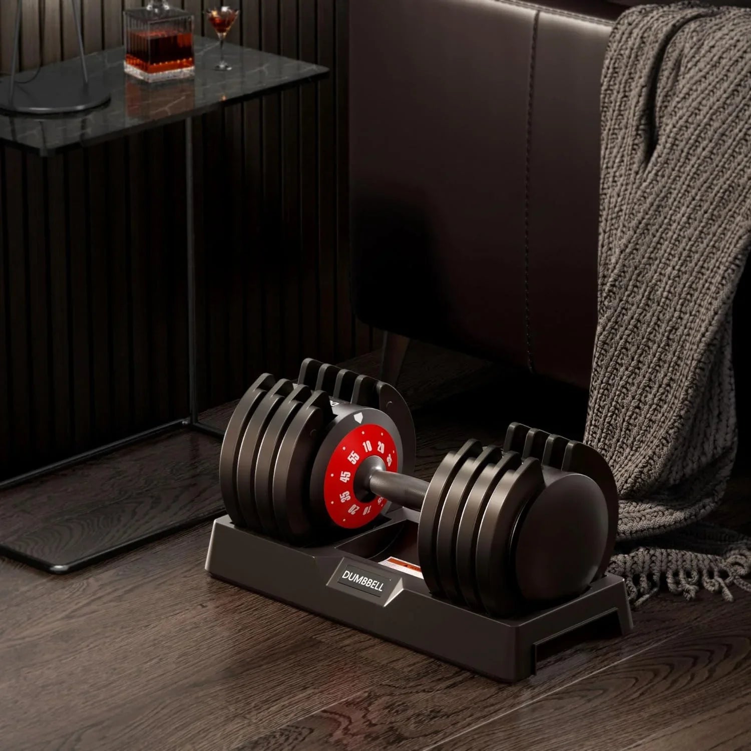 Sizeoges Adjustable Dumbbells, 55lb Dumbbell with Anti-Sizelip Metal Handle, 5-in-1 Adjustable Free Weight Dumbbell, Home Gym Workout Equipment for Full Body Workout Fitness