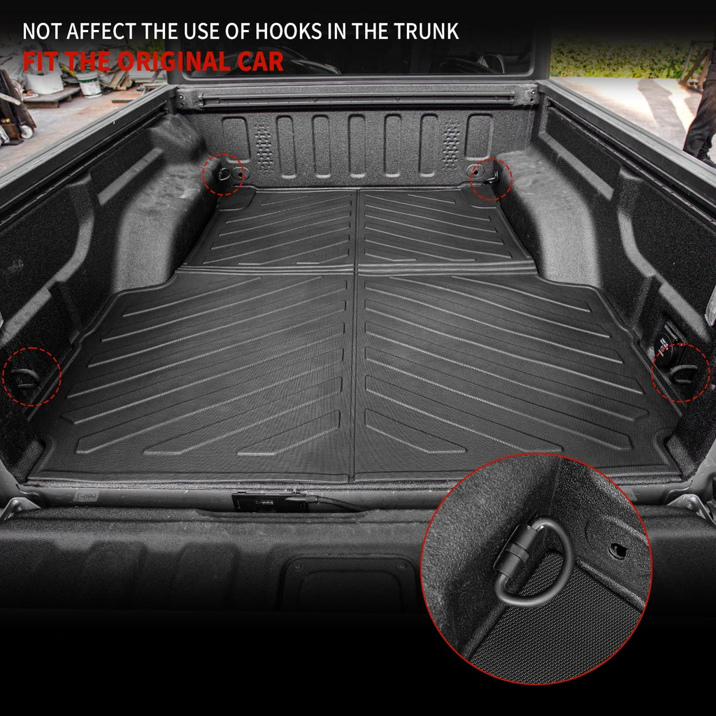 Bed Mat Fit 2020-2023 Jeep Gladiator Car Truck Bed Liner TPE All Weather 2022 Jeep Gladiator Accessories