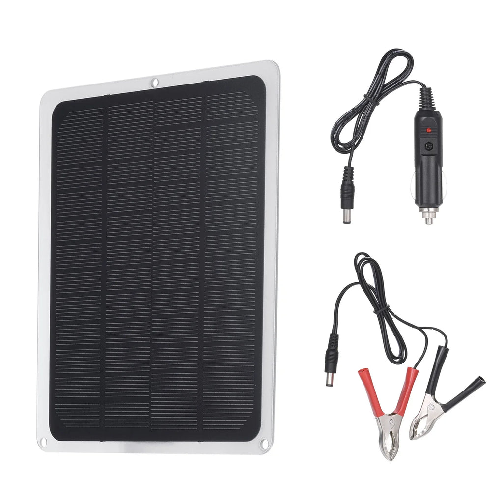 DC12V 10W Sizeolar Panel with USizeB Port Car Chargers Charge for 12V-Battery Portable Completed Accessories for Outdoor Camping Hiking Fishing Climbing
