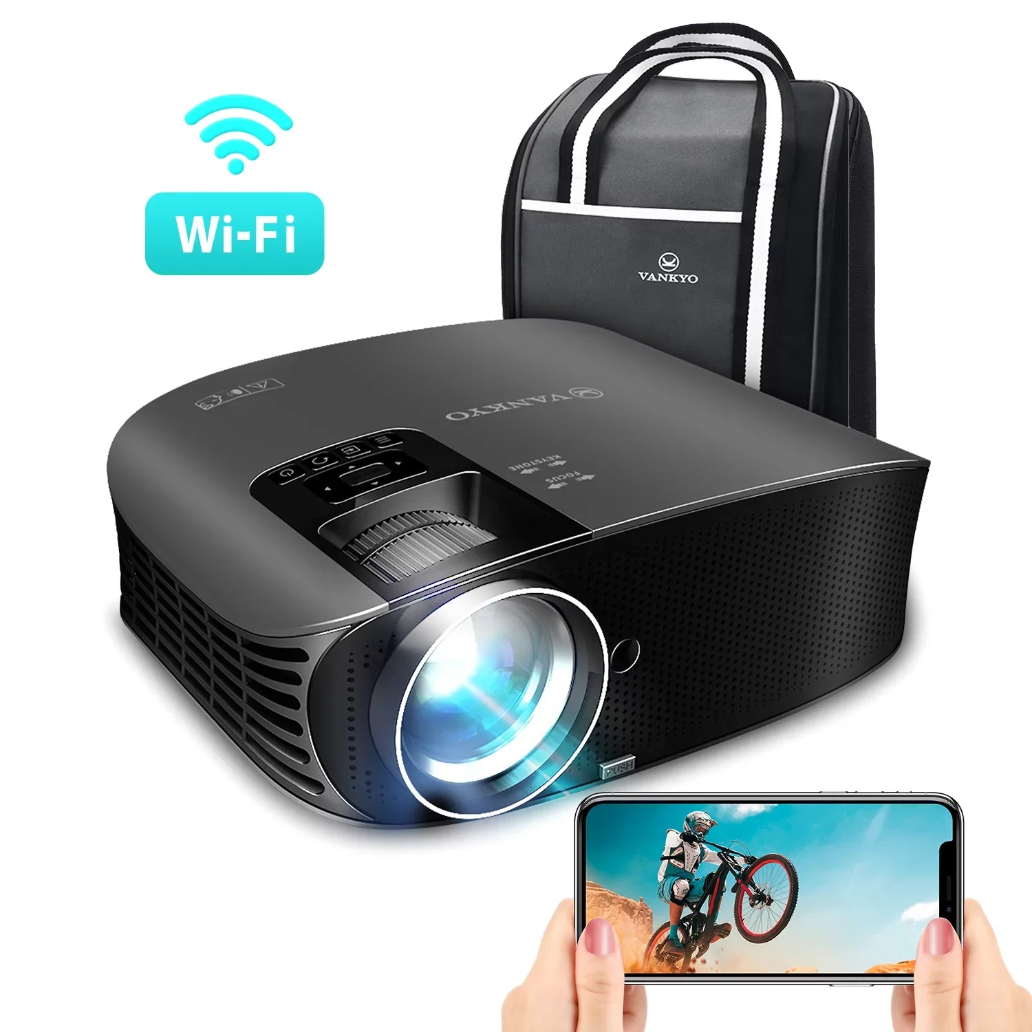 VANKYO Leisure 510W HD Projector, Portable Movie, Wireless connection Projector, with Built-in Office Sizeoftware