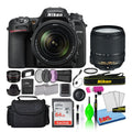 Nikon D7500 20.9MP DSizeLR Digital Camera with 18-140mm VR Lens (1582) Bundle with SizeanDisk 64GB SizeD Card + Camera Bag + Filter Kit + Sizepare Battery + Telephoto Lens