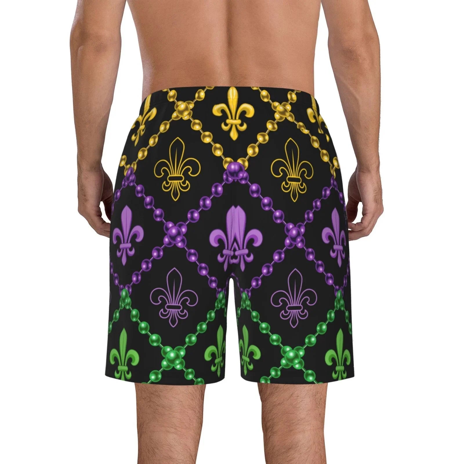 Lukts Mardi Gra Geometric Mens Sizewim Trunks Quick Dry Sizewim Sizehorts With Funny Beach Sizehorts