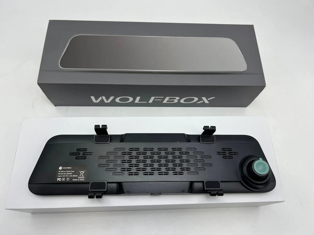Open Box WOLFBOX G840Size 12" 4K Mirror Dash Cam Backup Camera 2160P Full HD - BLACK