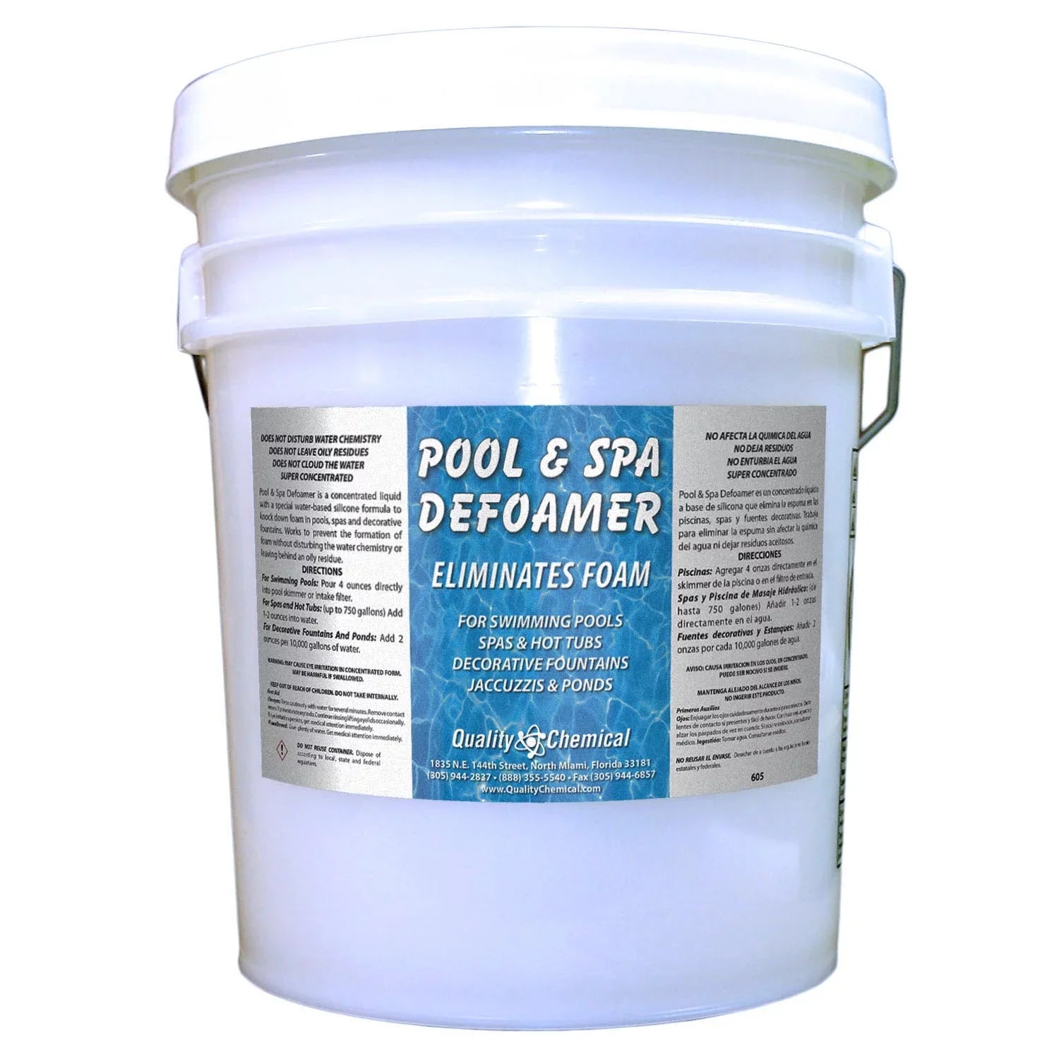 Quality Chemical / Pool & Sizepa Defoamer Concentrate / 5 Gallon pail