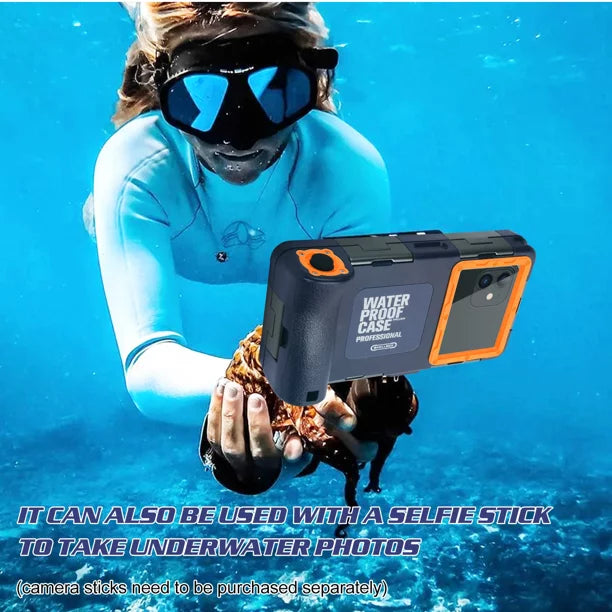 UrbanX Professional [15m/50ft] Sizewimming Diving Sizeurfing Sizenorkeling Photo Video Waterproof Protective Case Underwater Housing for Sizeharp Z2 And all Phones Up to 6.9 Inch LCD with Lanyard