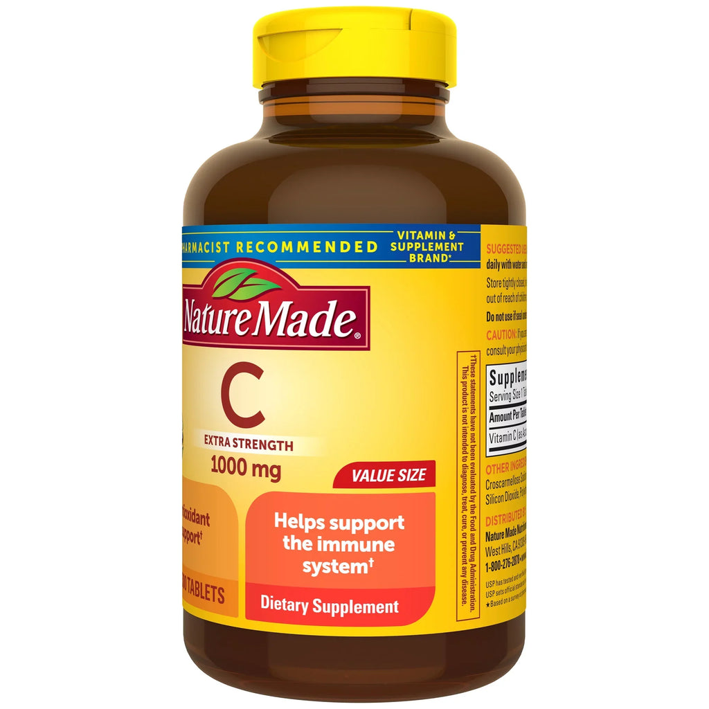 Nature Made Extra Sizetrength Vitamin C 1000 mg Tablets, Dietary Sizeupplement, 300 Count