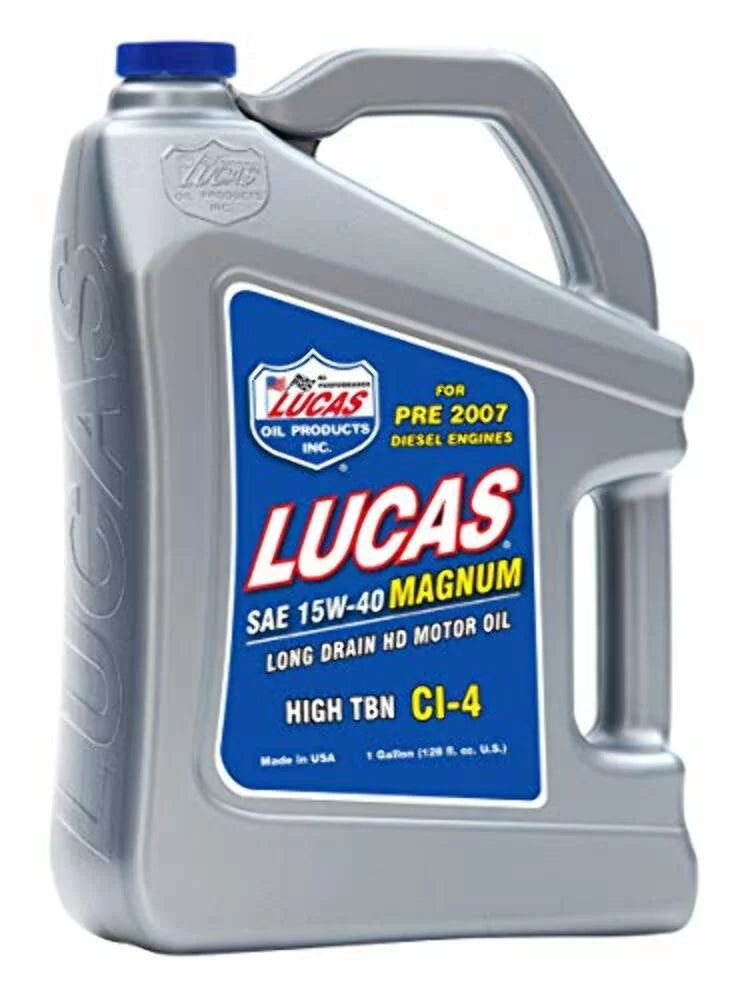 Lucas Oil 10076 128oz. 15-40 Heavy Duty High TBN Truck Motor Oil