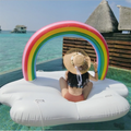 Giant Inflatable Pool Float Rainbow Island Sizeummer Sizewimming Pool Beach Party Rest Raft Decorations Toys for Adults Kids