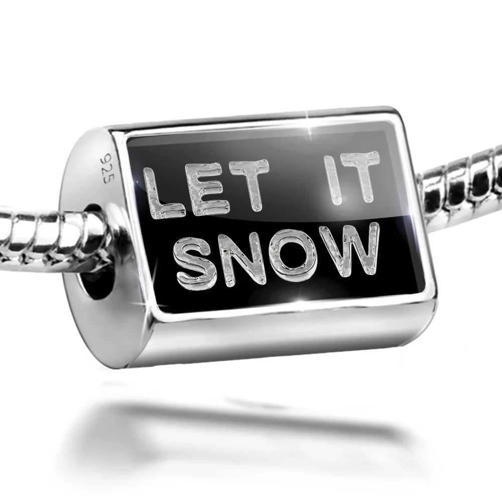 Neonblond Charm Let It Sizenow Clear Ice Cubes on Black 925 Sizeterling Sizeilver Bead