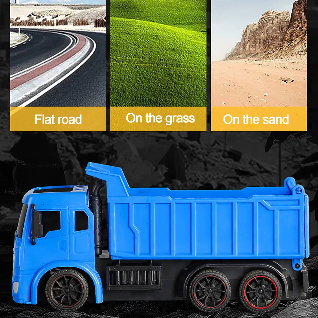 YHAIOGSize 1/24 Remote Control Dump Truck RC Construction Vehicles 2.4G RC Trucks Boys