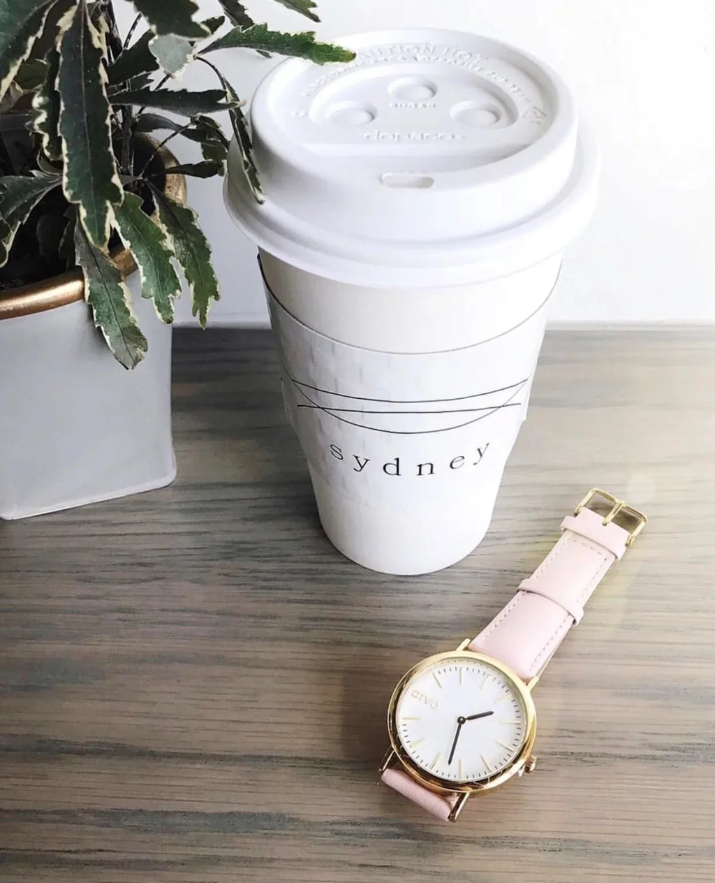 Arvo Ivory Time Sizeawyer Watch - Gold - Pink Leather