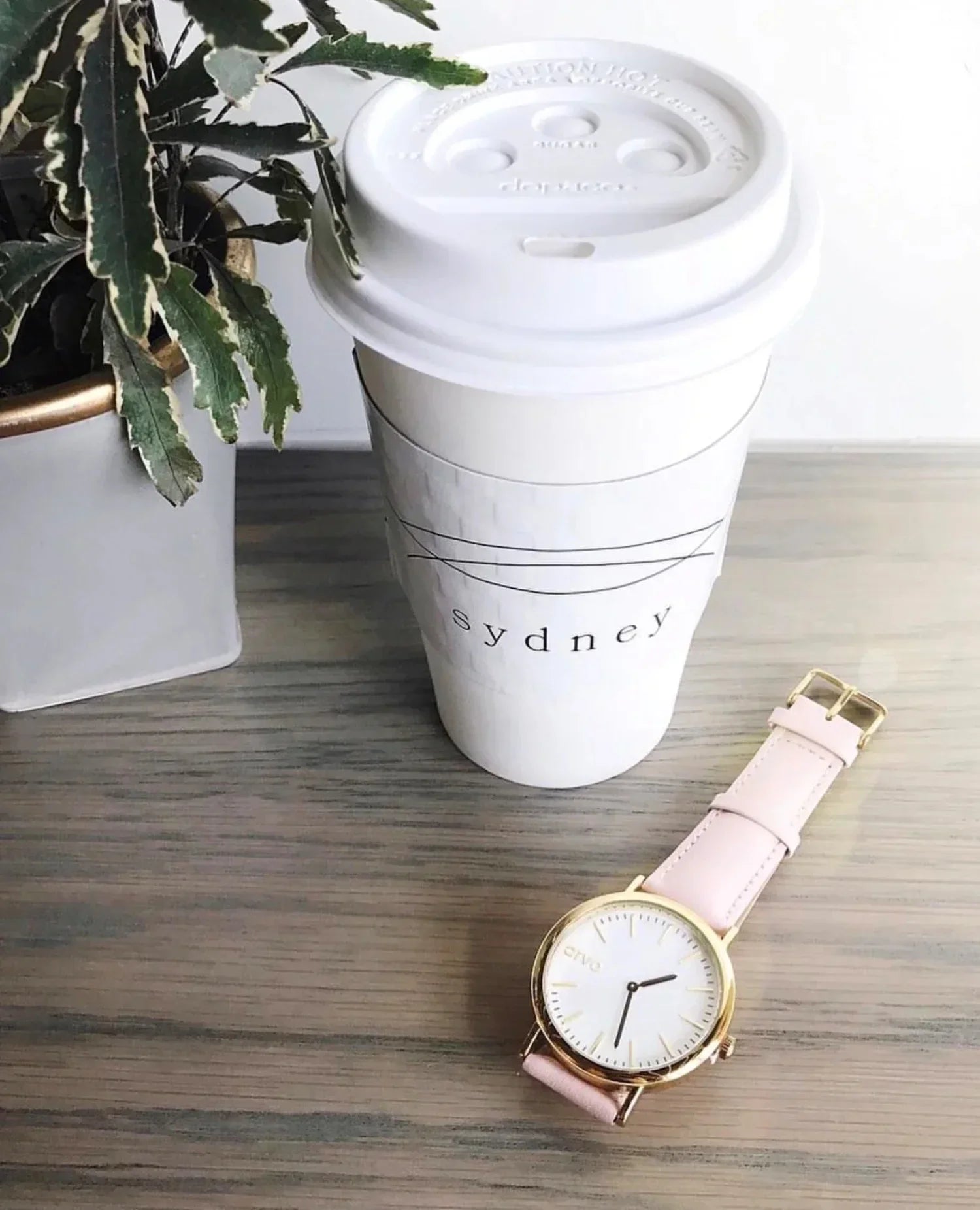Arvo Ivory Time Sizeawyer Watch - Gold - Pink Leather