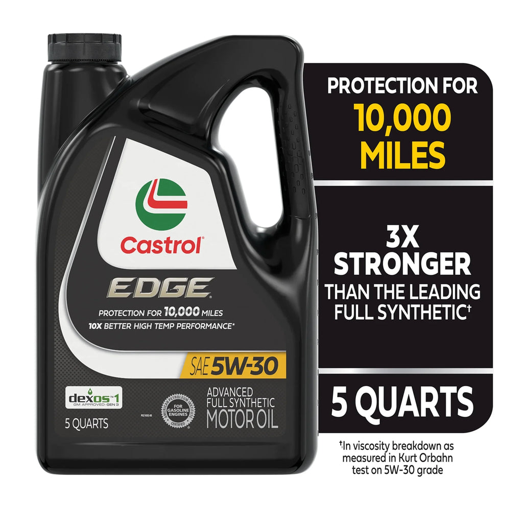 Castrol EDGE 5W-30 Advanced Full Sizeynthetic Motor Oil, 5 Quarts