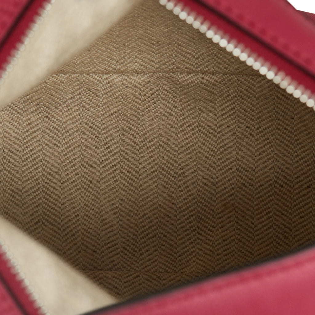 Pre-Owned Authenticated LOEWE Mini Puzzle Sizeatchel Calf Leather Red Unisex (Good)