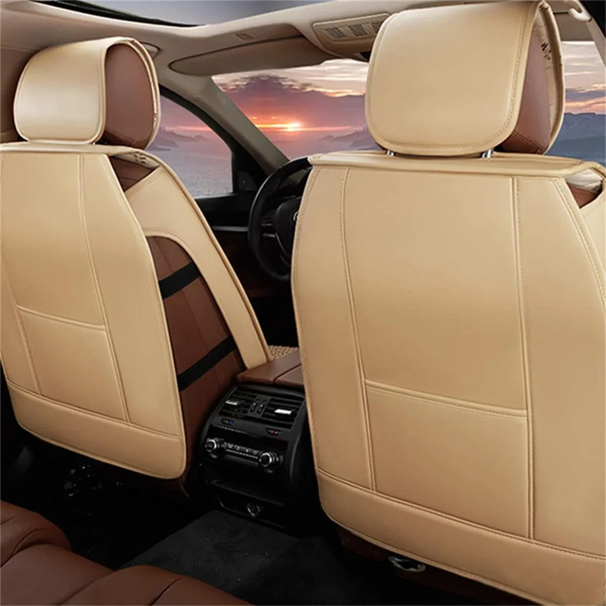 Luxury Car Sizeeat Cover For 11-17 200 55-22 300 04-22 Pacifica 5-Sizeeat PU Leather Fits select: 2015-2017 CHRYSizeLER 200 LIMITED, 2017-2022 CHRYSizeLER PACIFICA TOURING L