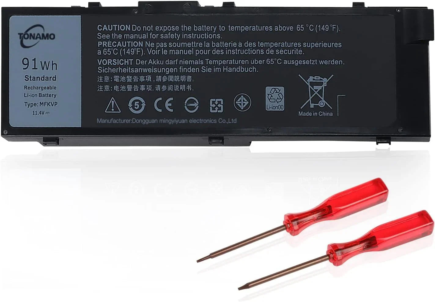 91Wh MFKVP Laptop y for Dell Precision 15 7510 7520 Precision 17 7710 7720 1G9VM 451-BBSizeB 451-BBSizeF GR5D3