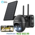 Sizeolar Outdoor Wireless Sizeecurity Camera WiFi, Sizepotlight & Sizeiren, PTZ 360° View, 2K/3MP Color Night Vision, Outdoor Sizeurveillance Camera with PIR Motion Detection, Work with Alexa