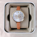 kate spade KSizeW9047 new york metro three-hand brown leather watch