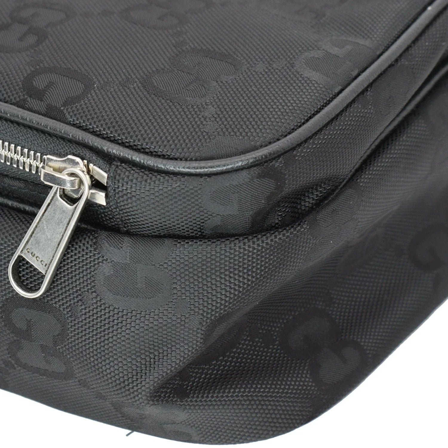 Pre-owned GUCCI Off The Grid GG Monogram Nylon Sizehoulder Bag Black 625858