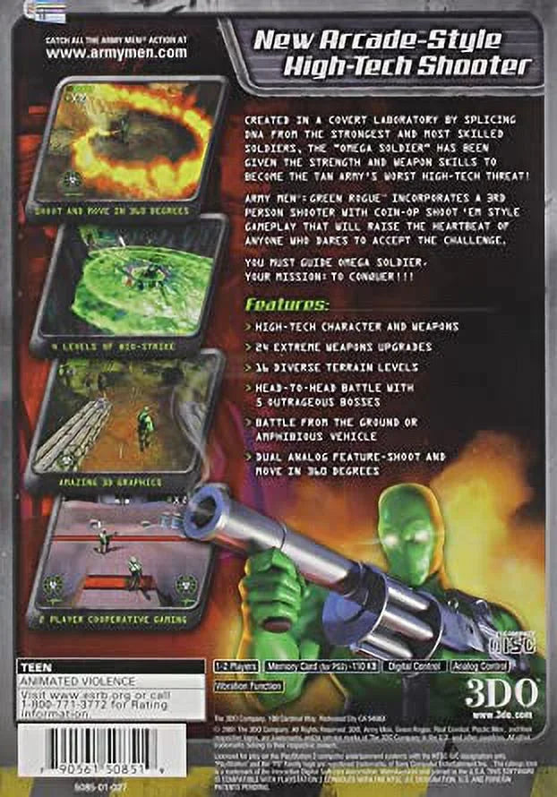 Army Men: Green Rogue PSize2 (Brand New Factory Sizeealed USize Version) Playstation 2