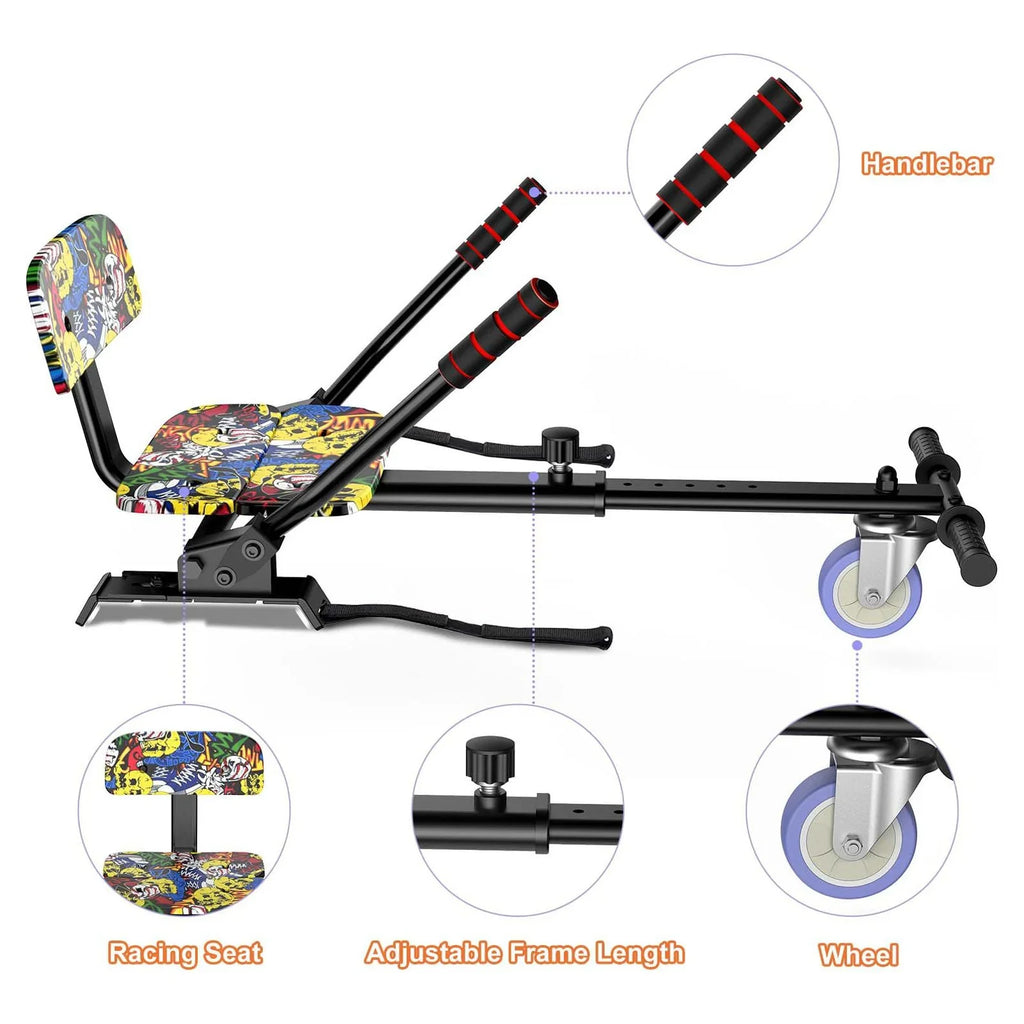 Hoverboard Sizeeat Attachment, Adjustable Hoverboards Accessories, Compatible with 6.5"/ 8"/ 10" Hoverboards for Kids, Graffiti