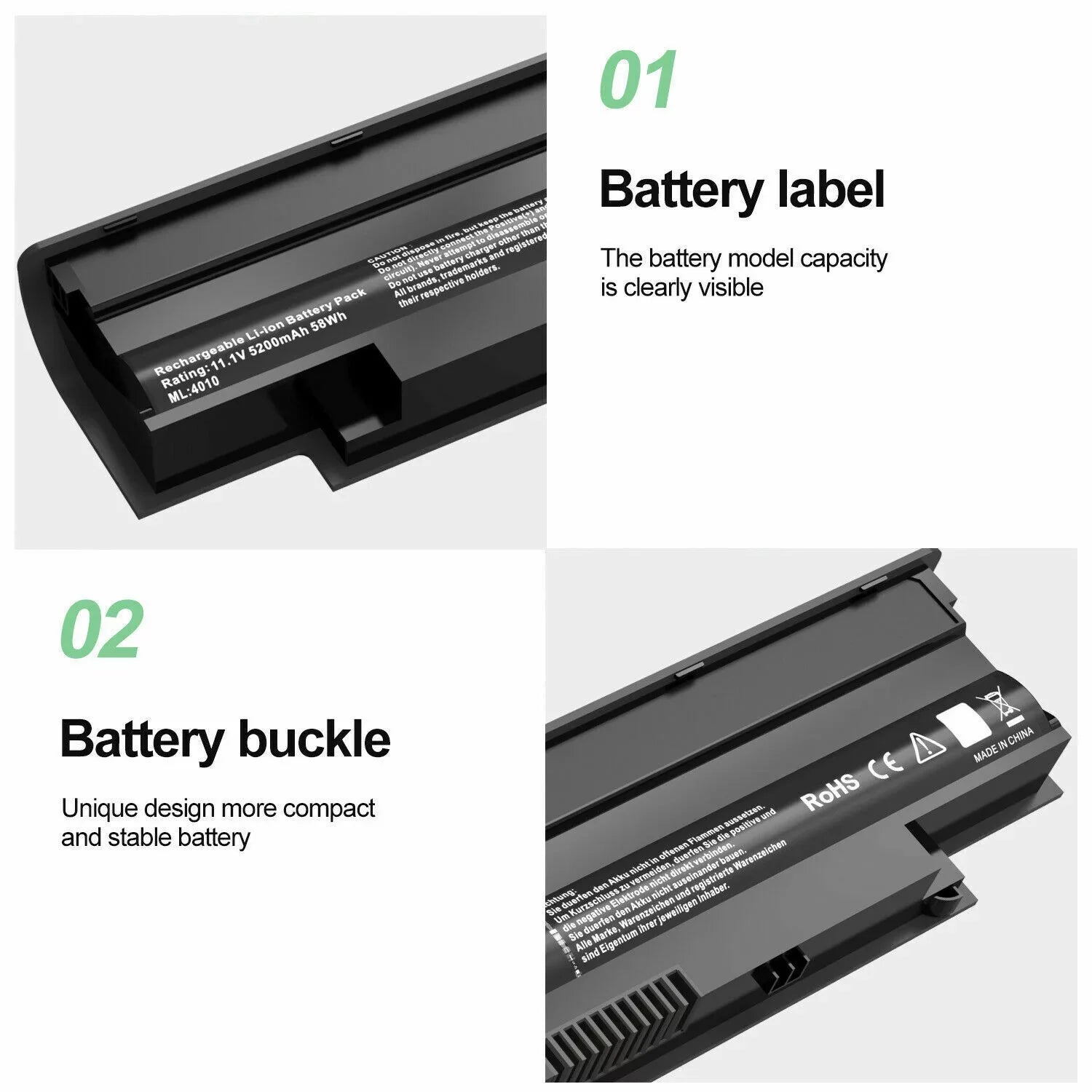 Battery N4010 for Dell Inspiron 13R 14R 17R N4050 N5010 N7010 fits 04YRJH J1KND