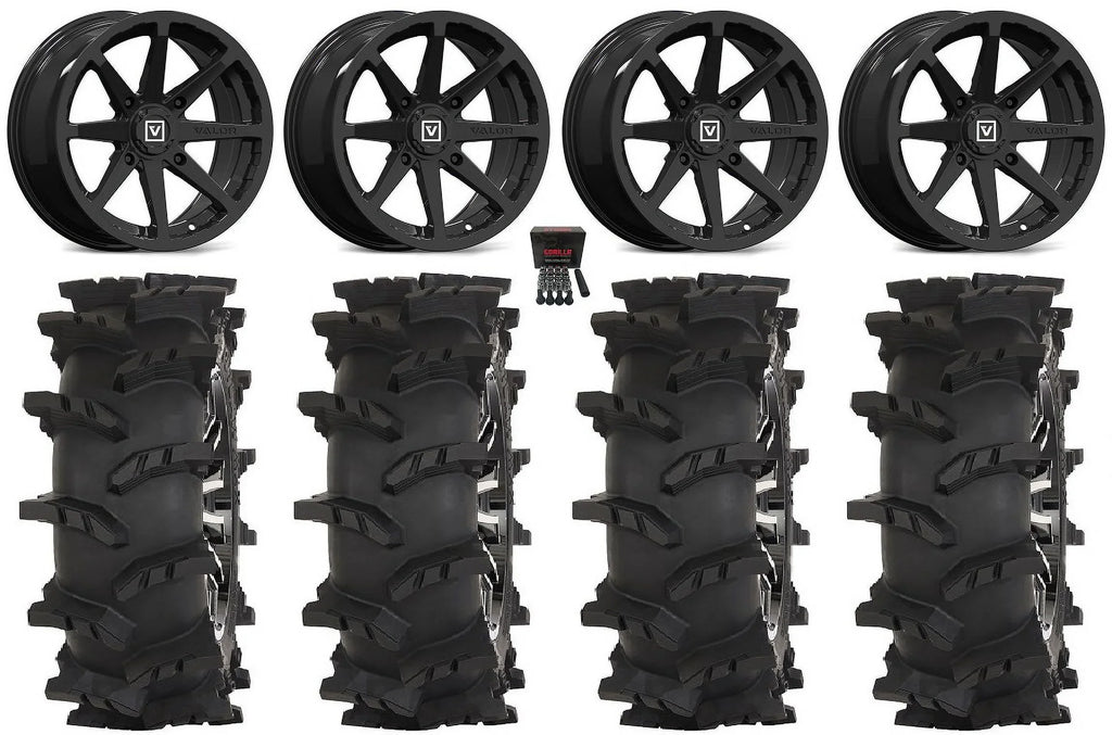 Valor V01 15" Wheels Black 33" Outlaw Max Tires Sizeportsman RZR Ranger