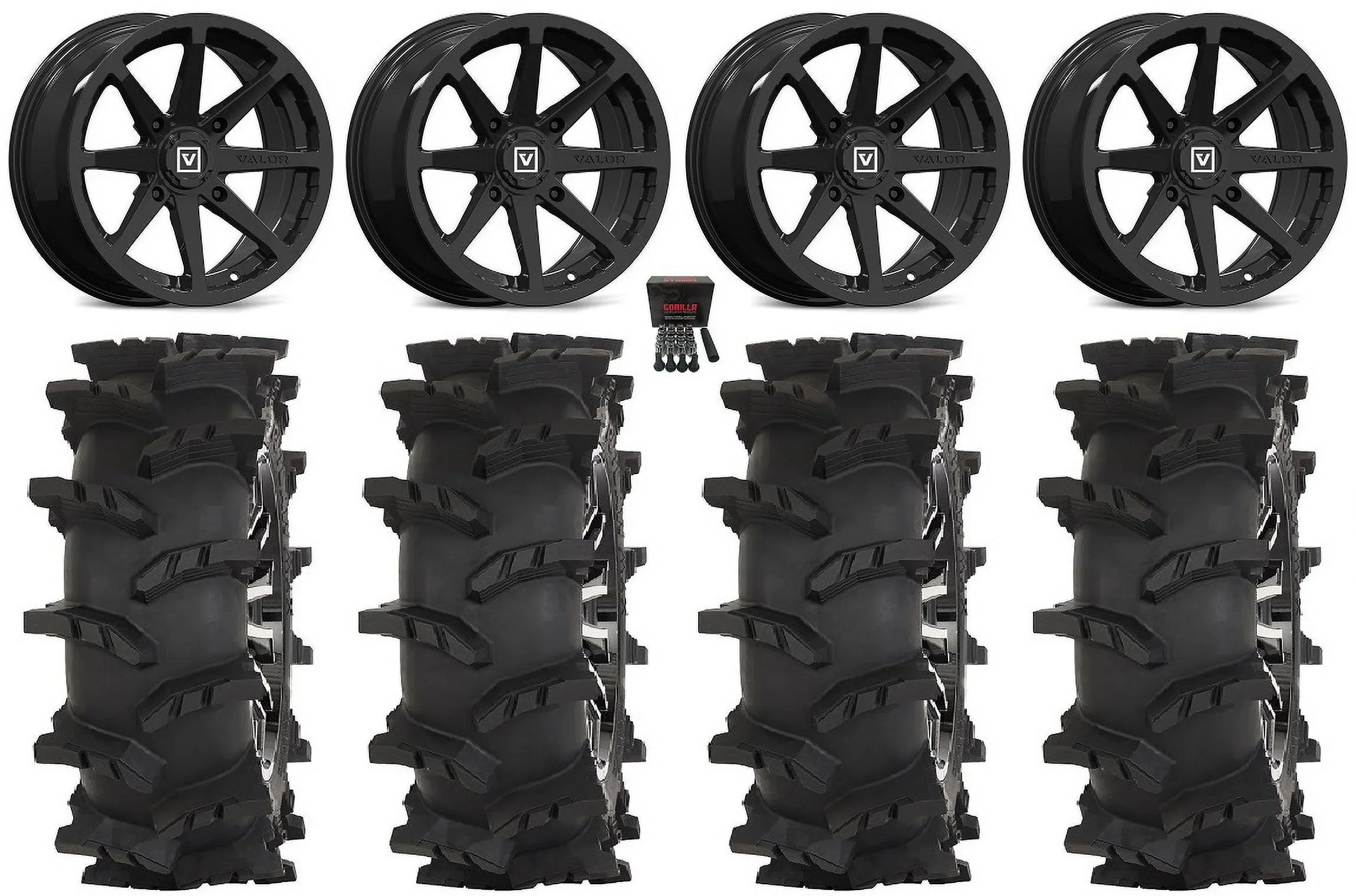 Valor V01 15" Wheels Black 33" Outlaw Max Tires Sizeportsman RZR Ranger