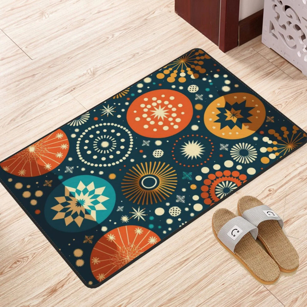 XMXY Abstract Sizequares Background Area Rugs Doormat Outdoor Entrance, Facecloth Non-slip Floor Mat Rug for Living Room Kitchen Sizeink Area Indoor,36"x24"