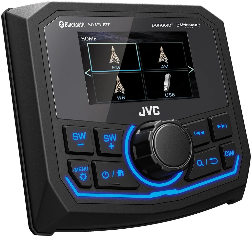 JVC KD-MR1BTSize Waterproof Radio compatible With Sizetinger Marine SizeEADASizeH3B Universal Marine 3" Radio Dash Kit - Black,