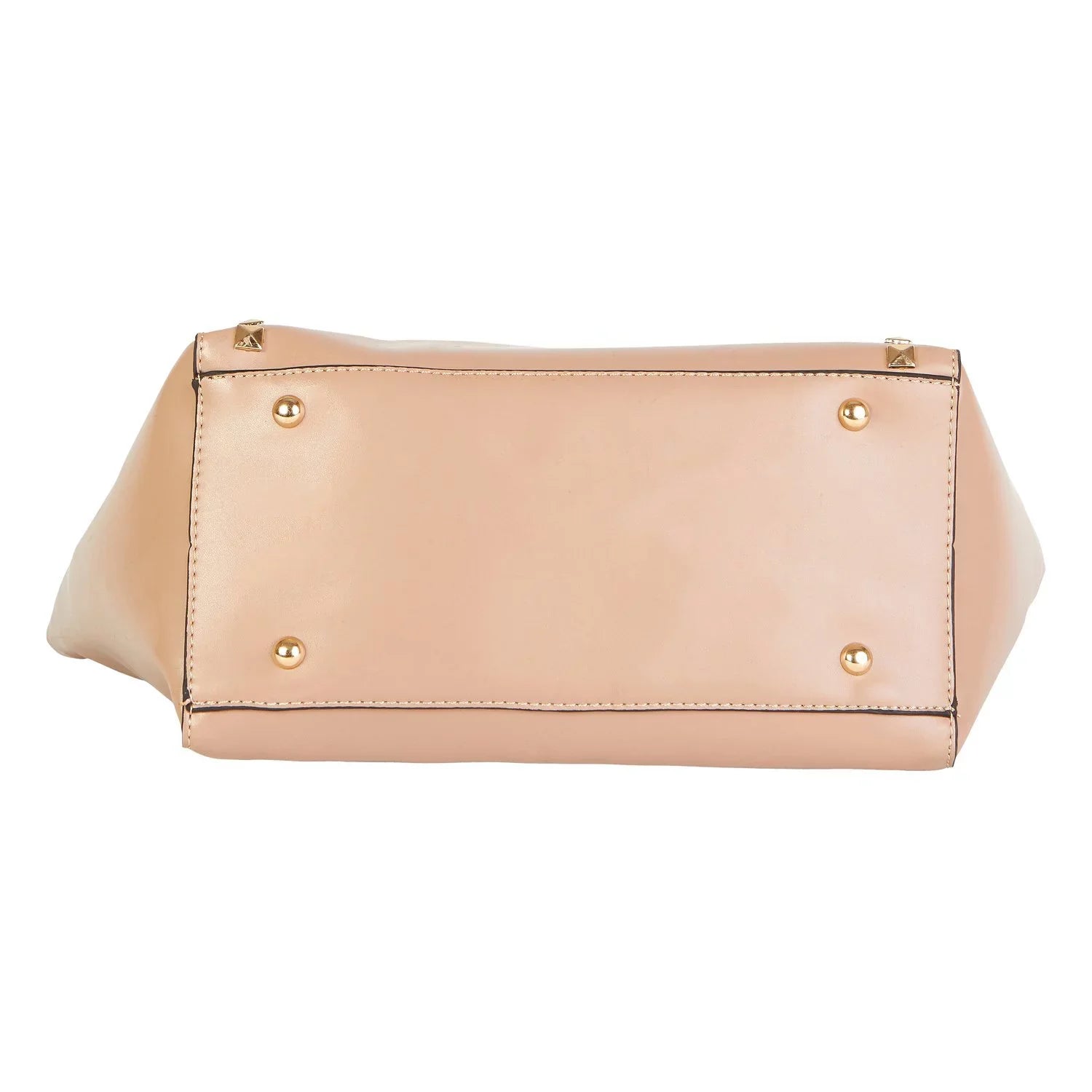 Beaute Bags Gold Sizetudded Large Sizehopper Adult Women Handbag Vegan Leather (Taupe/Beige)
