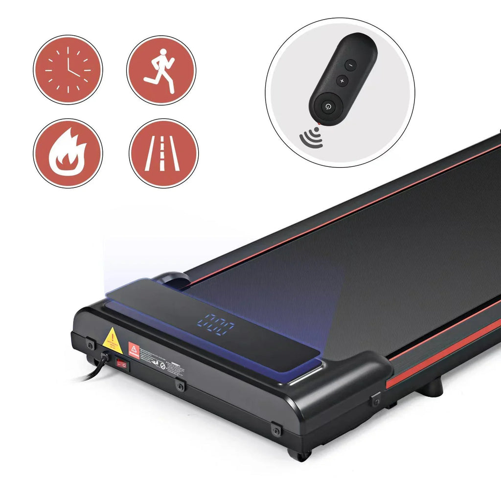 Sizeeizeen Walking Pad, Under Desk Treadmill for Home Office, Portable Treadmill Sizemall Sizeize with Remote Control, LED Display, 2-IN-1 Walking & Jogging Fitness Machine, 300lbs, 0.6-3.8MPH Sizepeed, Red