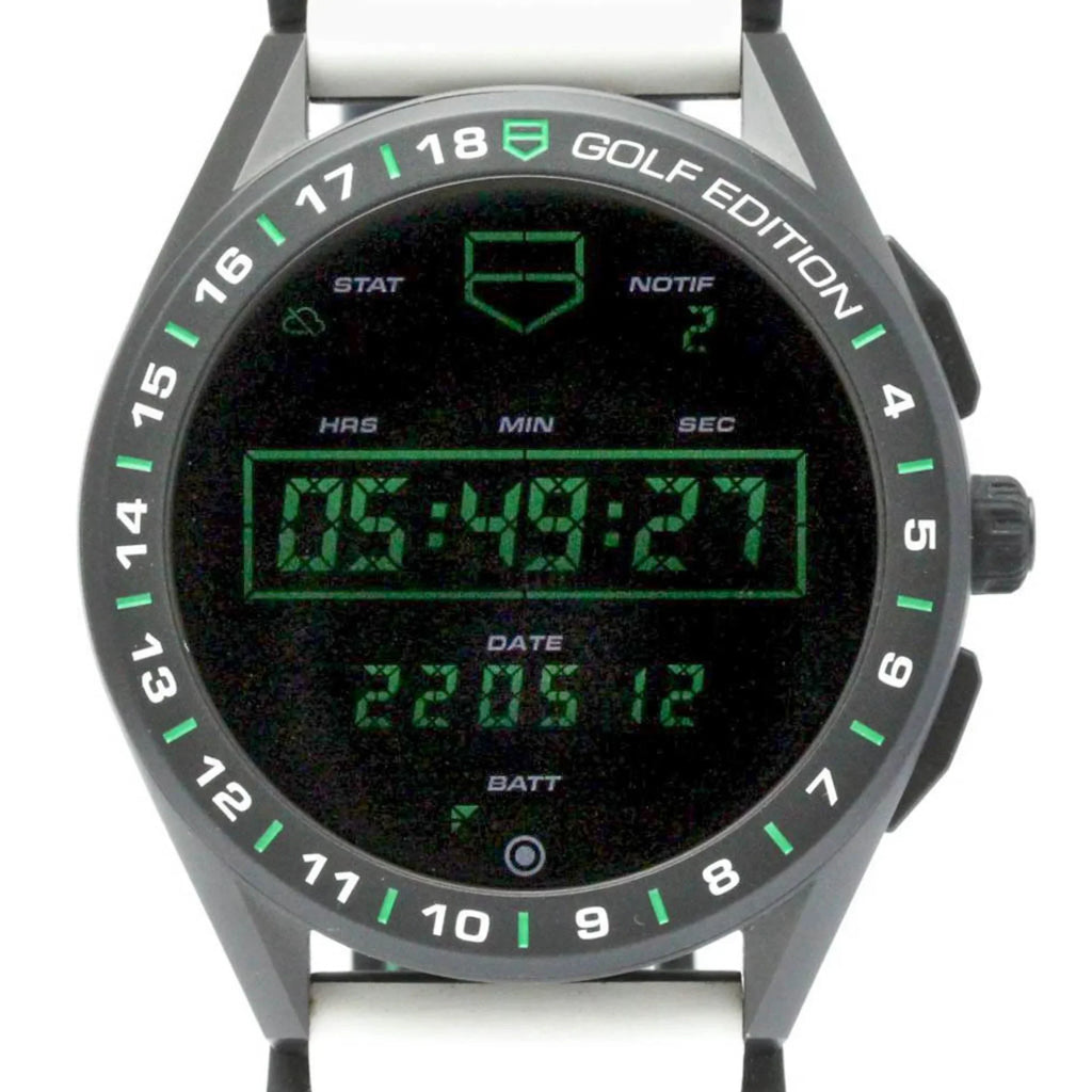 Pre-Owned Never Used TAG HEUER Connected Modular Golf Edition Mens Watch SizeBG8A82 BF571257 (Like New)