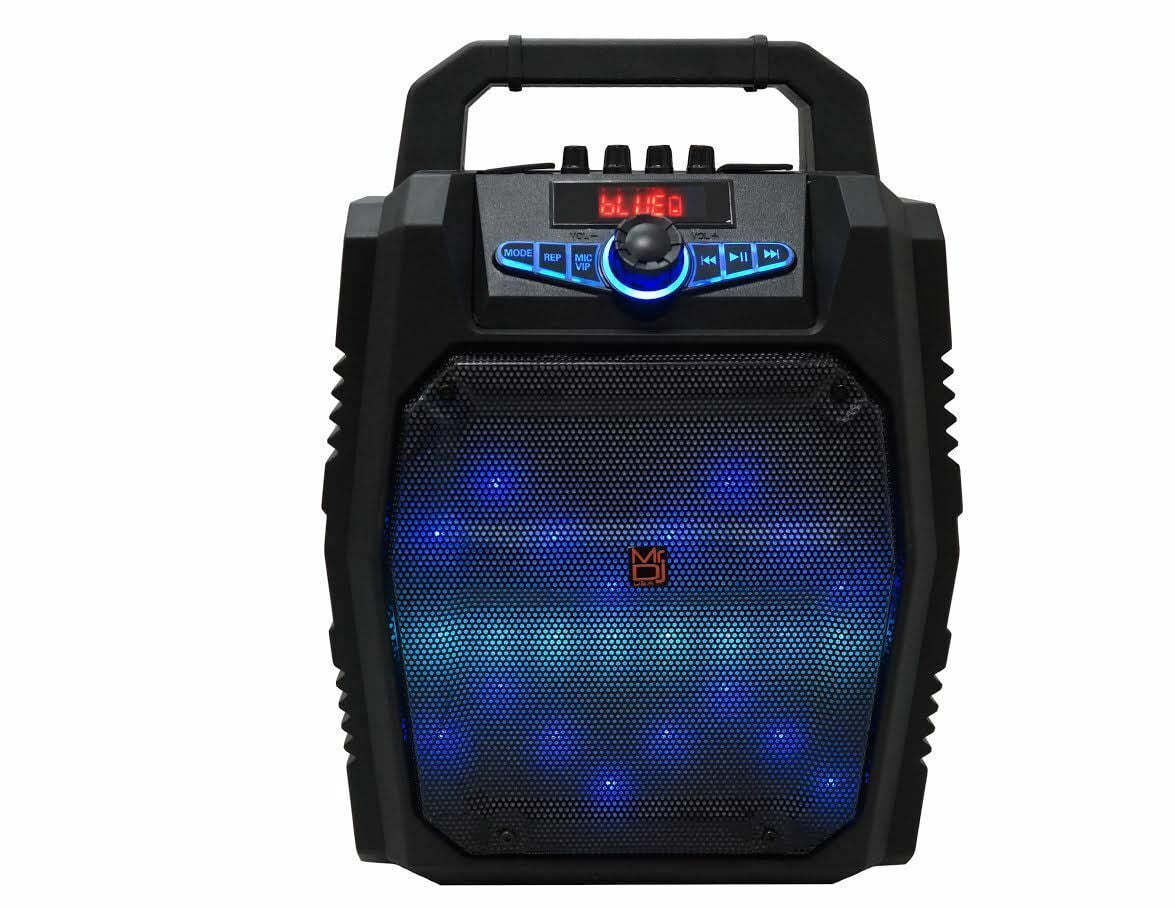 MR.DJ PARTY ROCK 8" Sizepeaker Sizeystem Bluetooth Big Led Portable Sizetereo Tailgate